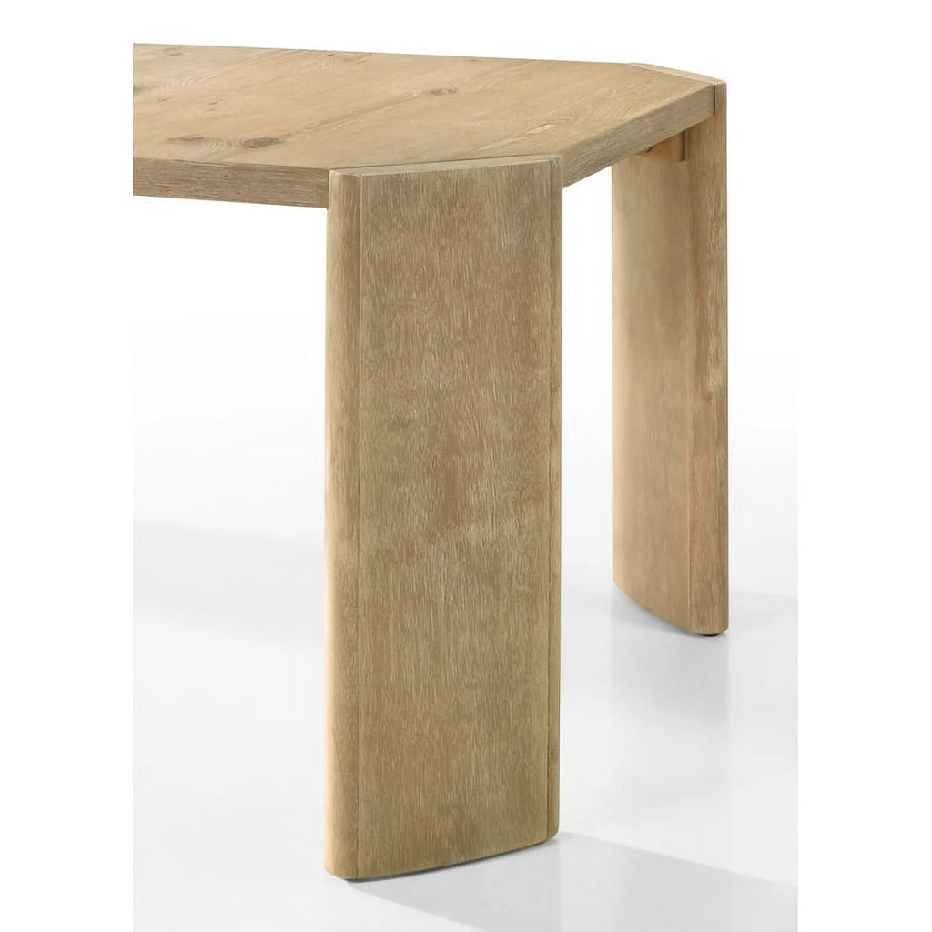 Oak Finish Wood Extendable Rectangular Dining Table A1174
