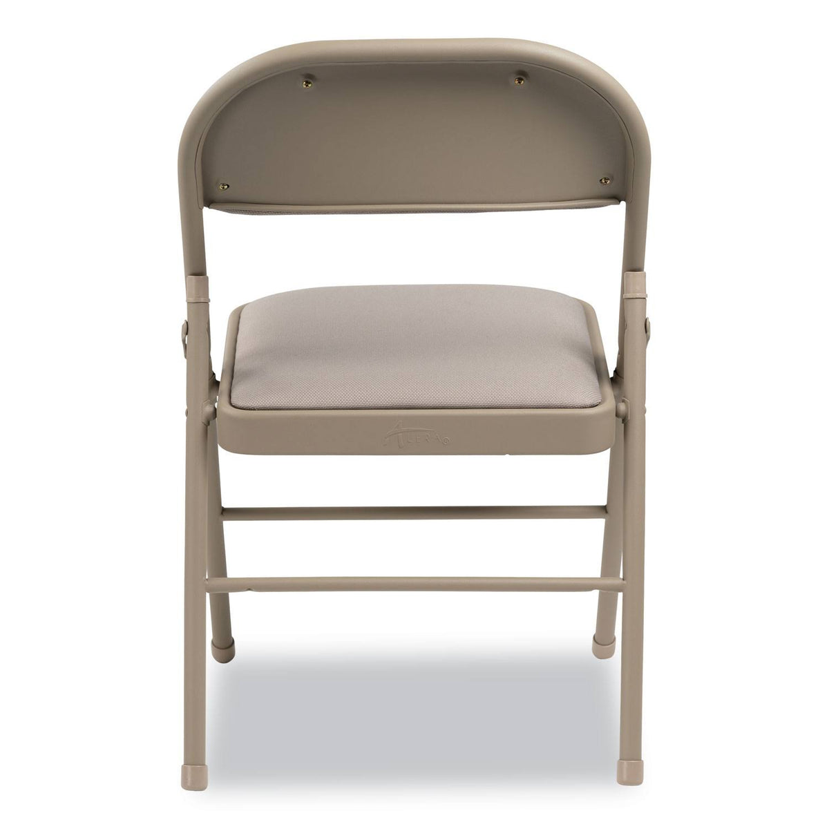 Steel Folding Chair with Fabric Back and Seat, Tan, 4/Carton Y226