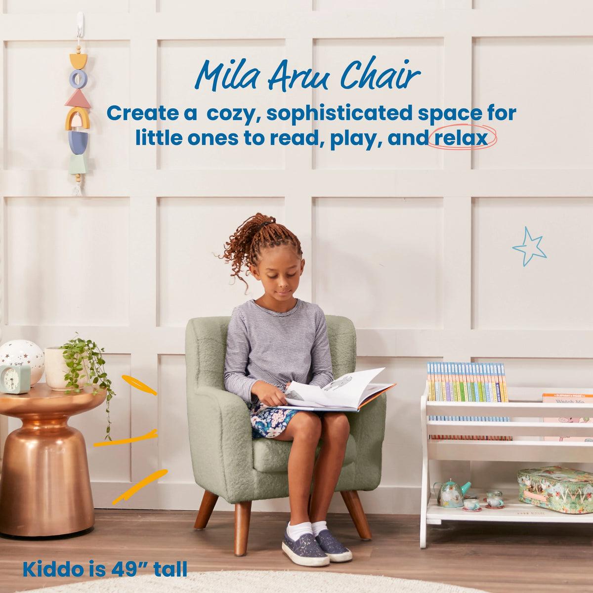 Dark Sage Kids Arm Chair H513749