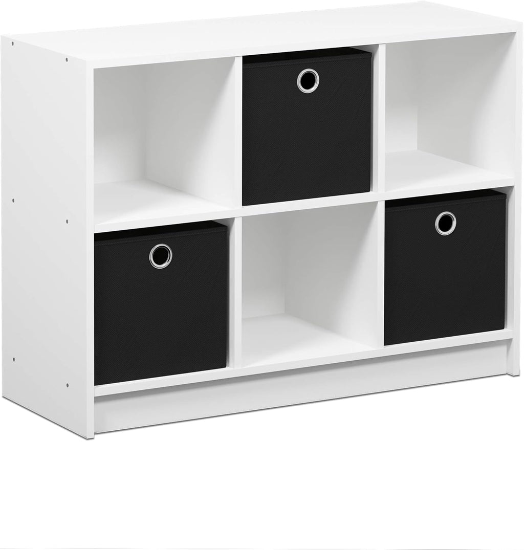 White Light Blue Bookcase Storage Shelves M5201