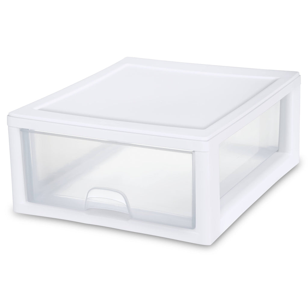16 Qt. Stacking Drawer White Case of 6 N42347