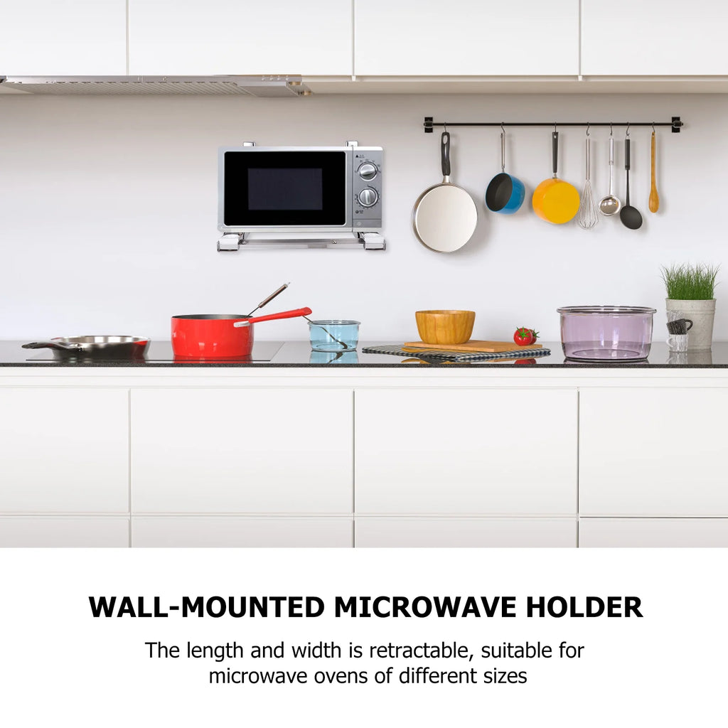 Wall-mounted Stainless Steel Folding Microwave Rack X5672