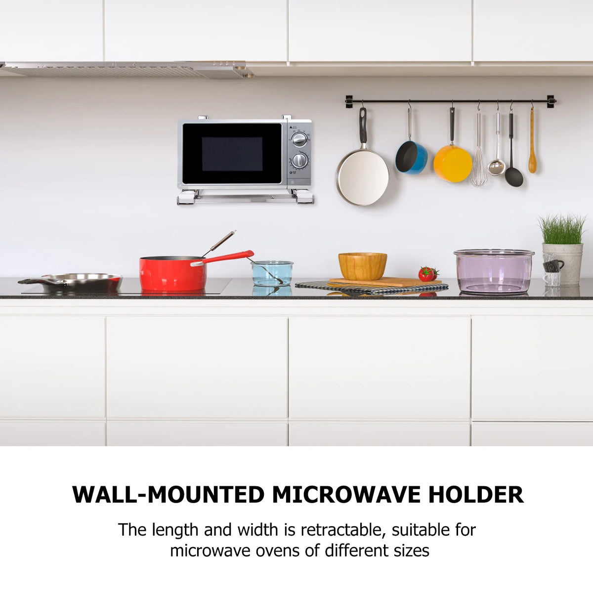 Wall-mounted Stainless Steel Folding Microwave Rack X5672