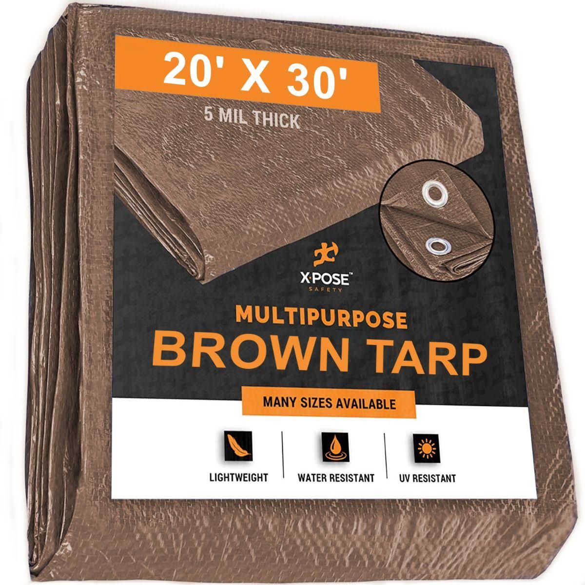 Brown Poly Tarps 20 x 30 Case of 4 O4590