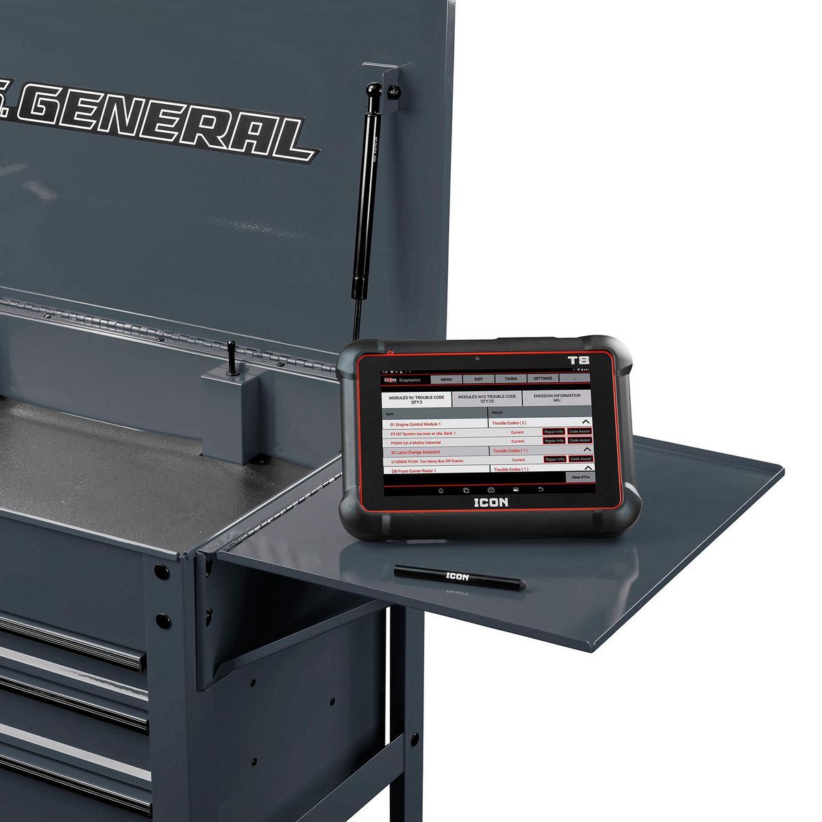 Slate Gray Folding Side Tray L7362