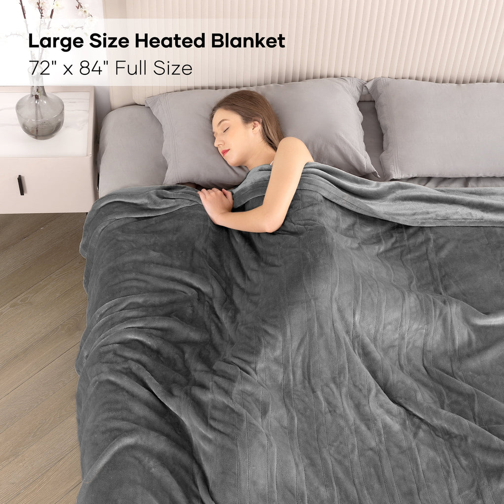 Gray Full Size Electric Blanket W7599