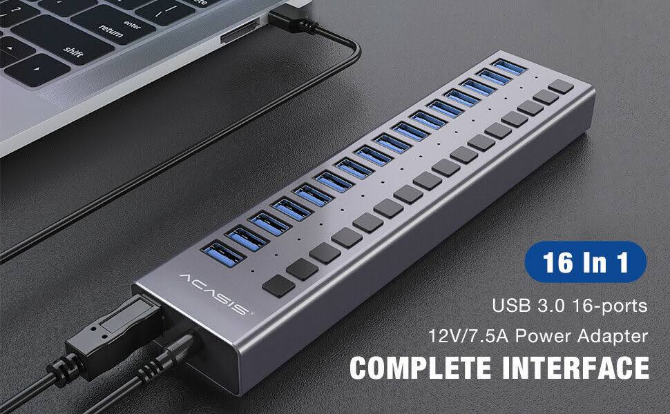 16 Ports 90W USB 3.0 Data Hub C248