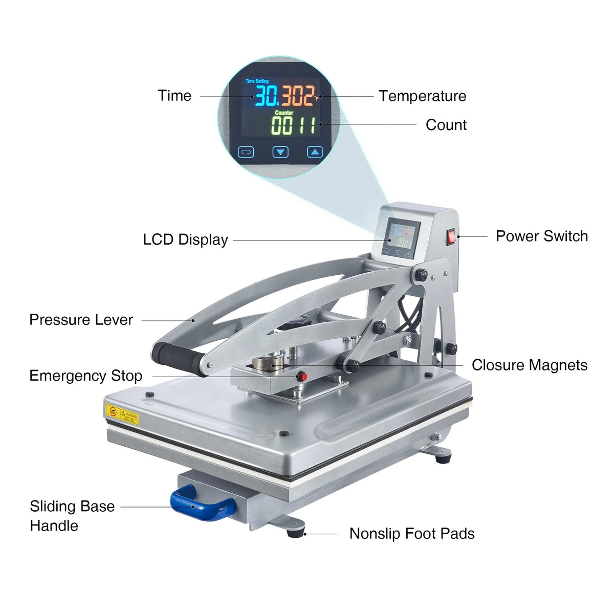 16x20 Auto Open Clamshell Heat Press Machine Q46875