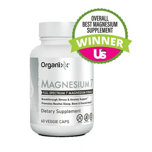 Magnesium Supplement Capsules with Vitamin B6 and Manganese Citrate and Glycinate, Vegan, Non GMO, 60 Count I291