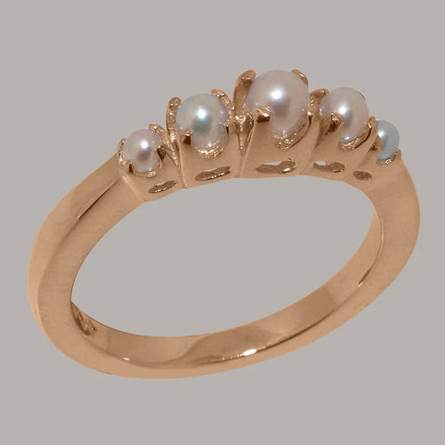 14k Rose Gold Cultured Pearl Ring S7038