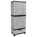 Lockable Storage Cabinet with 3 Adjustable Shelves - 57.5" H - Shadow W4540
