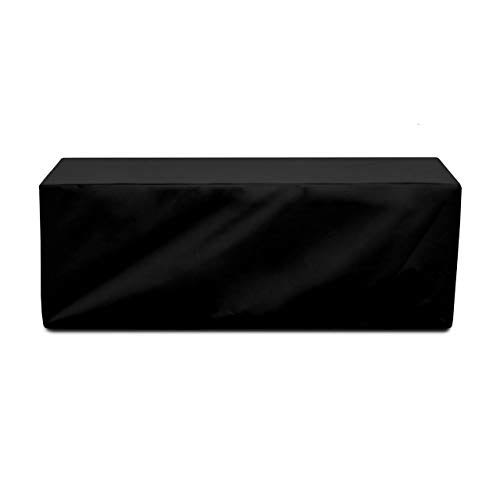 Black Backless Bench Cover Q698142