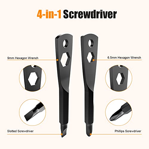 4-in-1 Screwdriver Bit Keychain Tool with Phillips Slotted and Hex Wrench A507964
