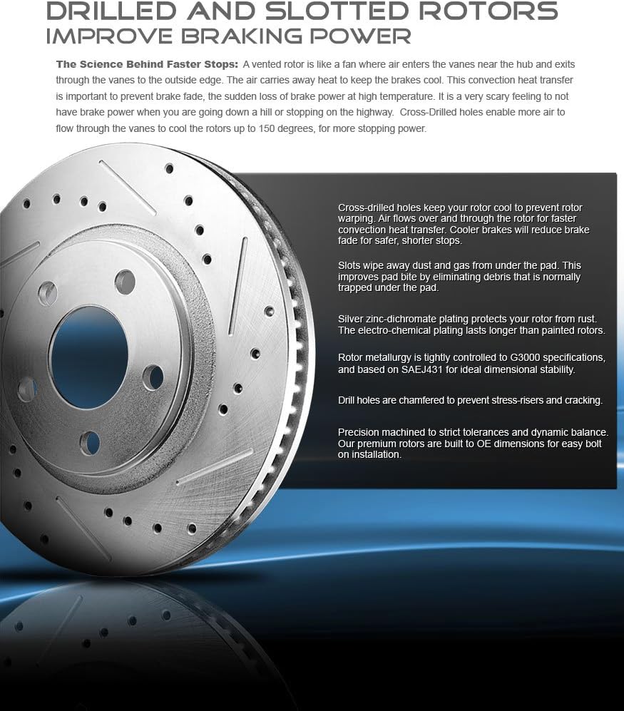 Drilled & Slotted 8 Lug Rotors M685
