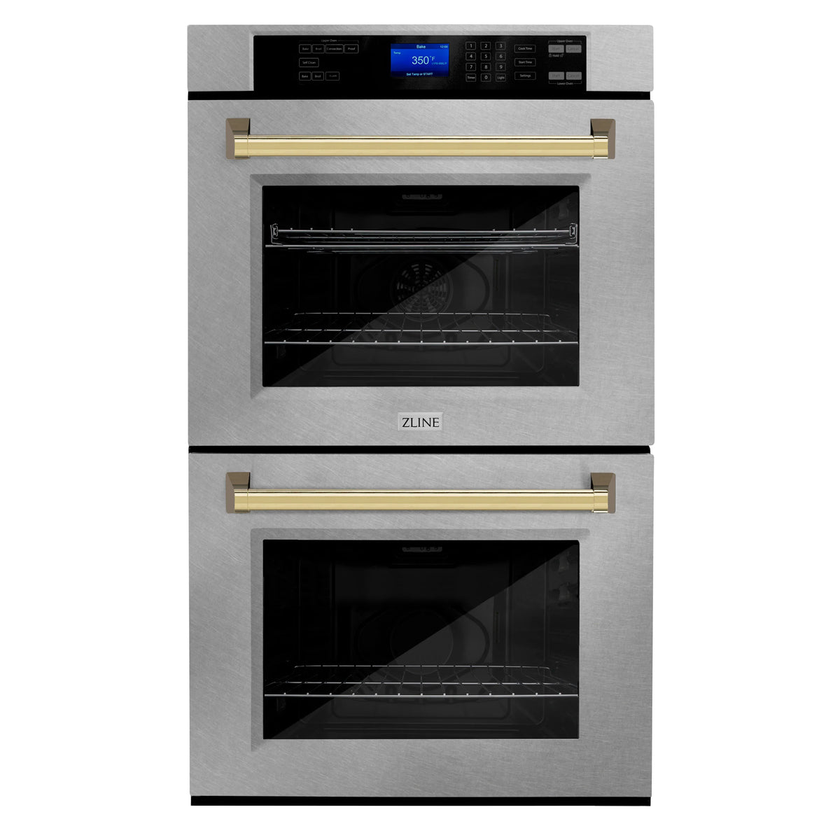 30 In. Double Wall Oven with Self Clean and True Convection in Stainless Steel and Gold W272218