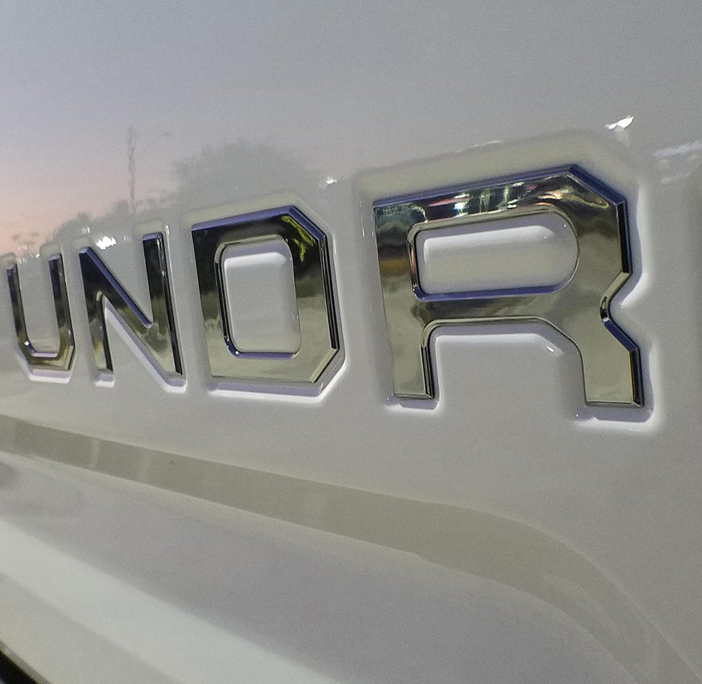 Chrome Tailgate Insert Letters Pack of 2 U9646