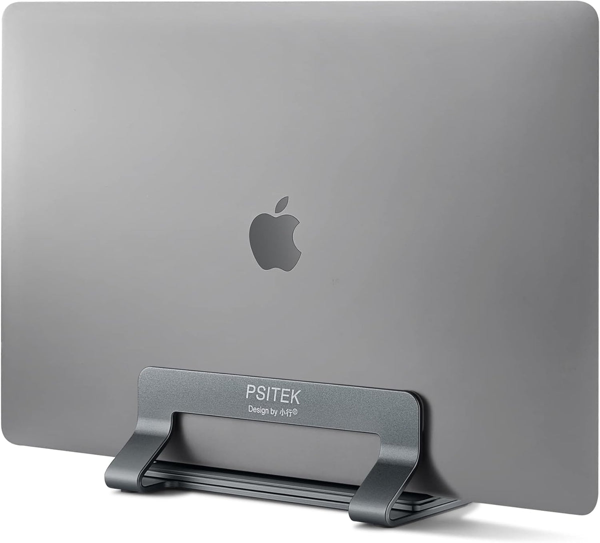 Vertical Laptop Stand Dock Holder, Adjustable Width, Aluminum Alloy, Pack of 2 Q726980