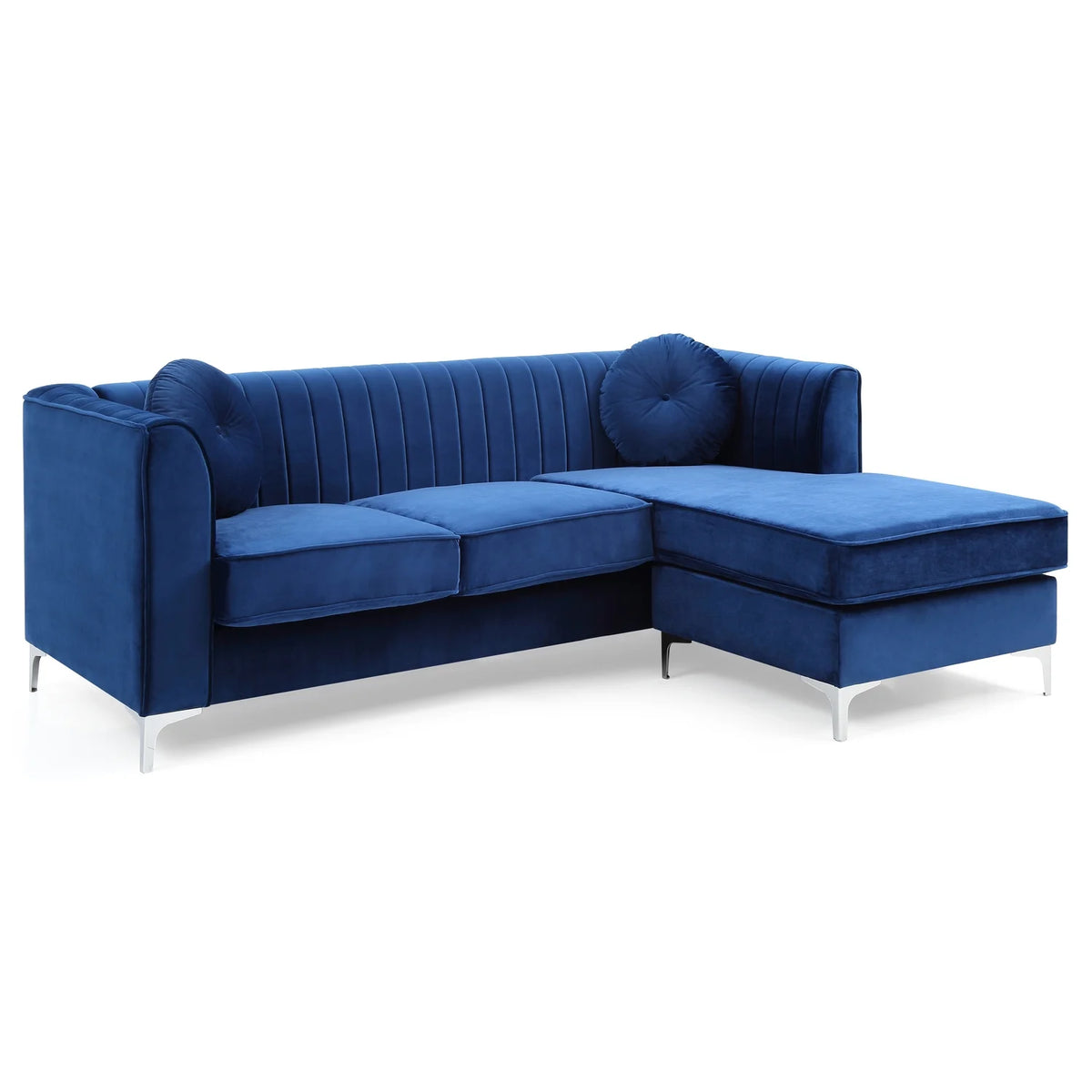 Navy Blue Sofa Chaise C3993