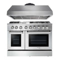 48 inch Propane Dual Fuel Range and Range Hood Y105066