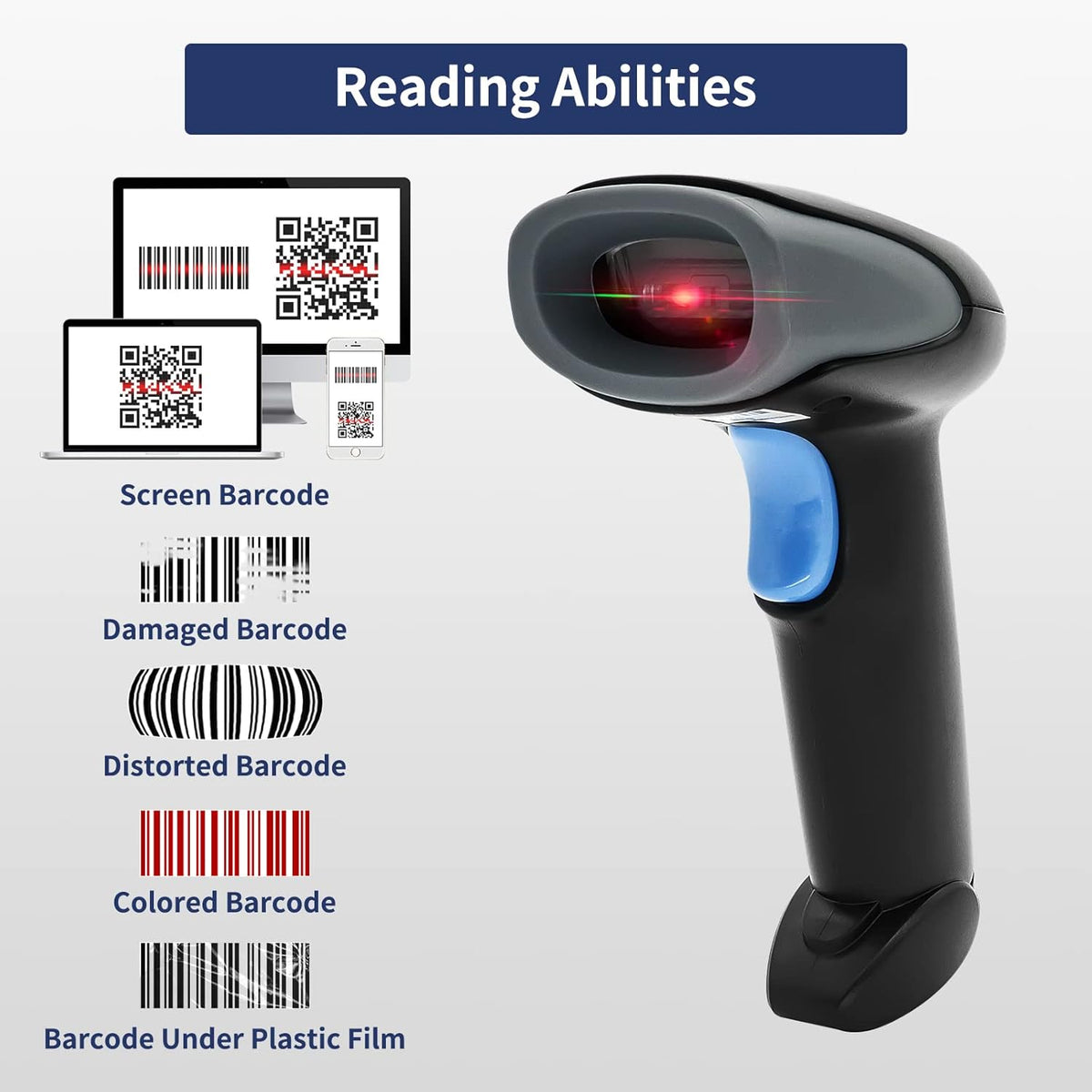 Wireless Barcode Scanner with Stand C965