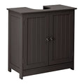 Pedestal Under Sink Storage Bathroom Vanity with 2 Doors Bathroom Cabinet 23 5/8" x 11 7/16" x 23 5/8" (Espresso) K402021