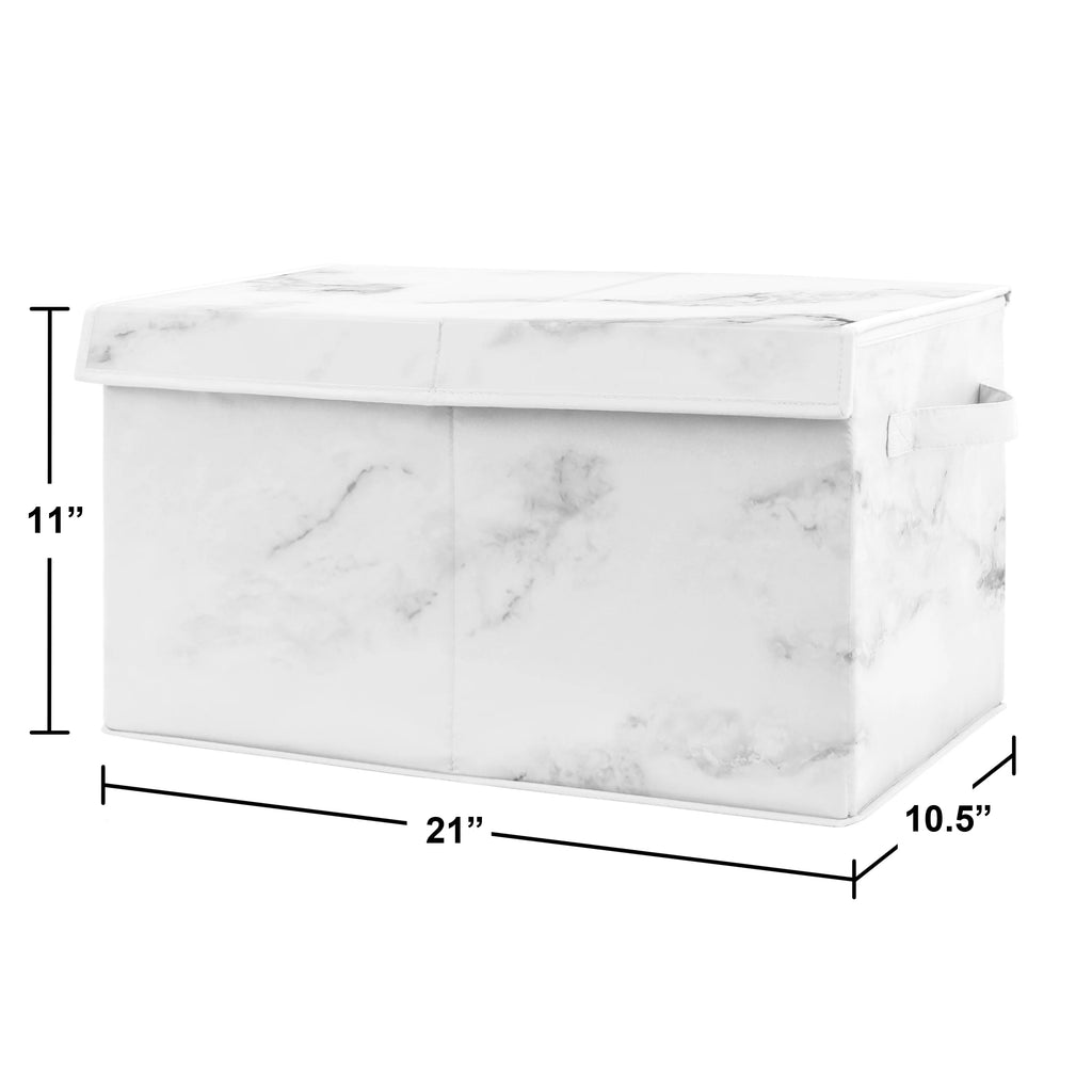 Marble Black and White Storage Fabric Toy Box I776027