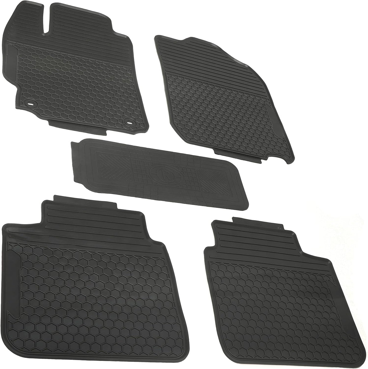 Rubber All Weather Floor Mats Set for Front and Rear Seat S74371