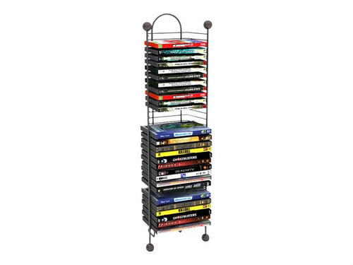 27" Nestable CD DVD BluRay Storage Tower, Black N3961