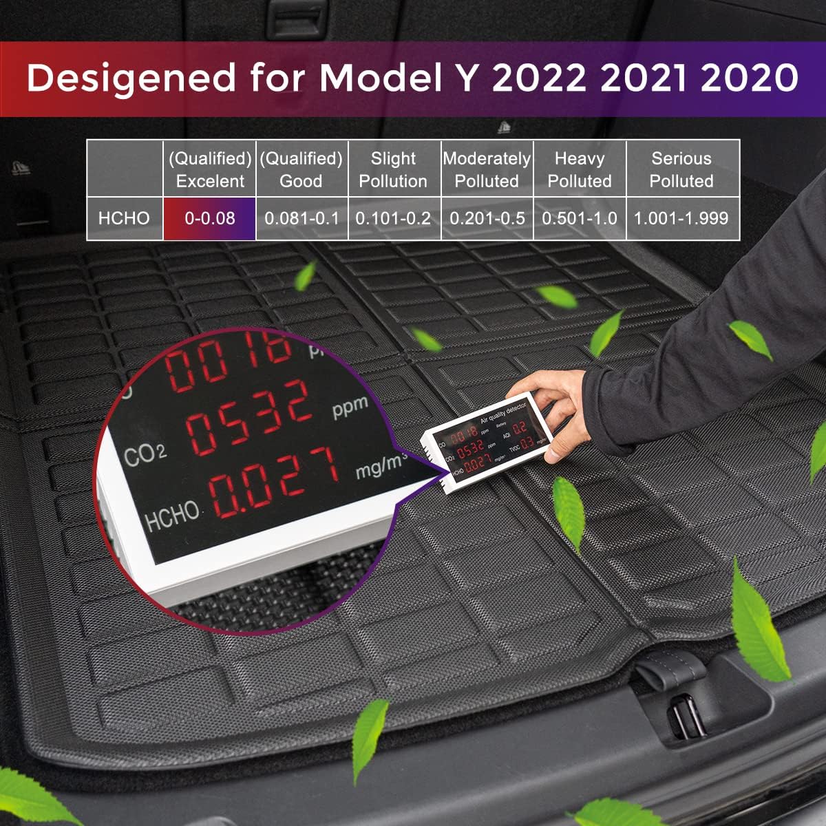 Rear Trunk Mats Cargo Mat Waterproof Trunk Cargo Liner Floor Mats W16948