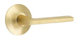 Satin Brass Passage Lever Set M144