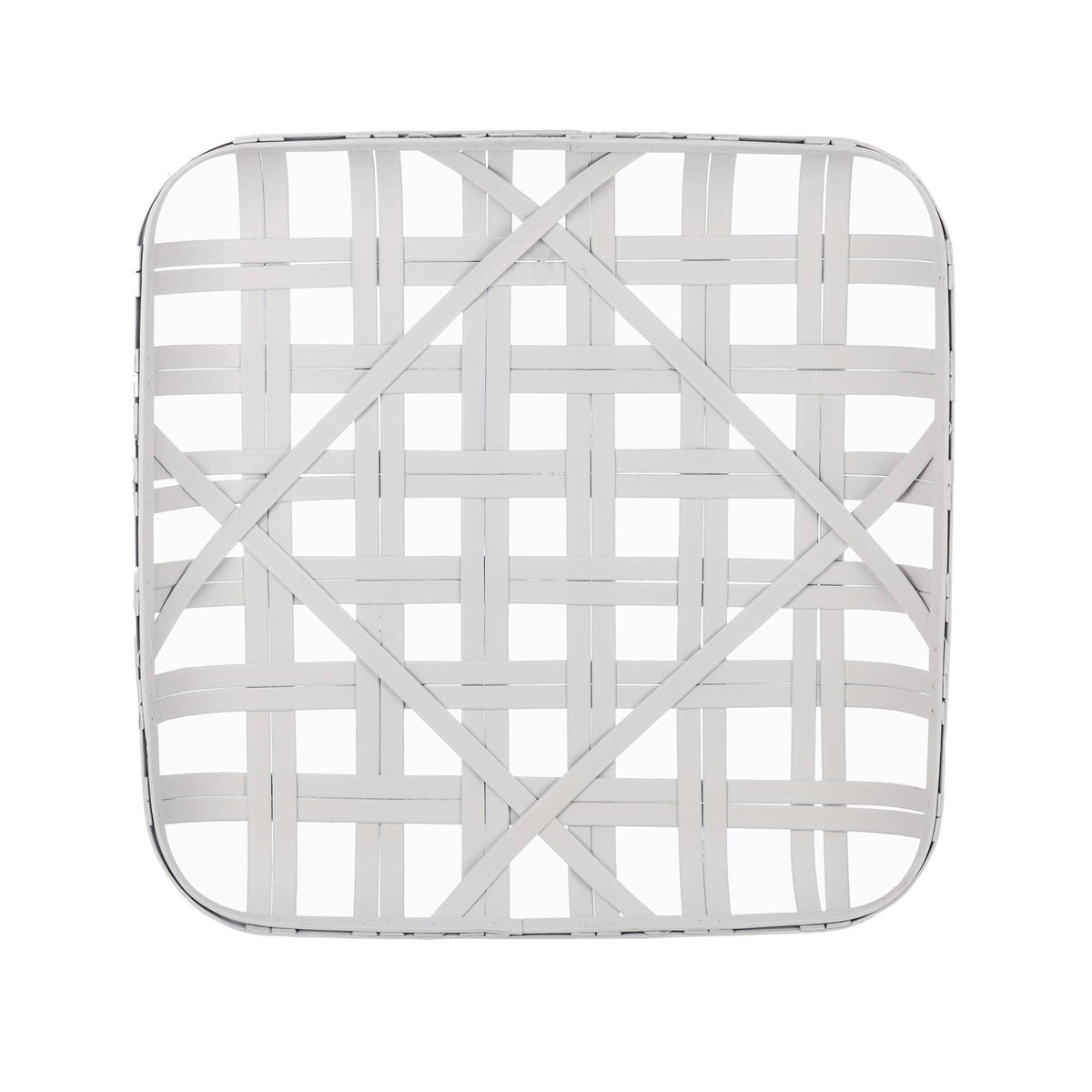 Vintage White Bamboo Basket S33461