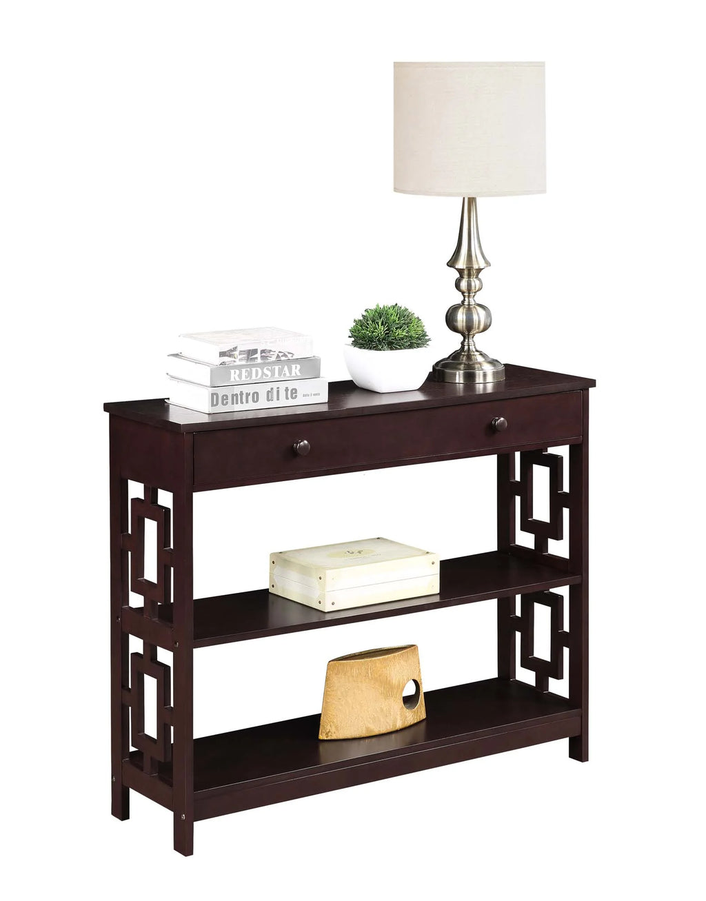Espresso Console Table with Drawer P266
