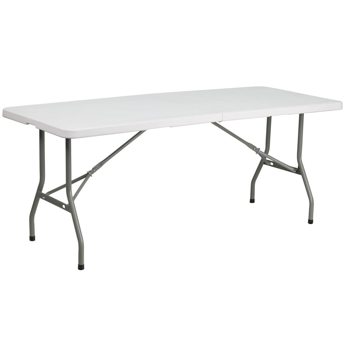 Bi-Fold Granite White Plastic Folding Table Q5299