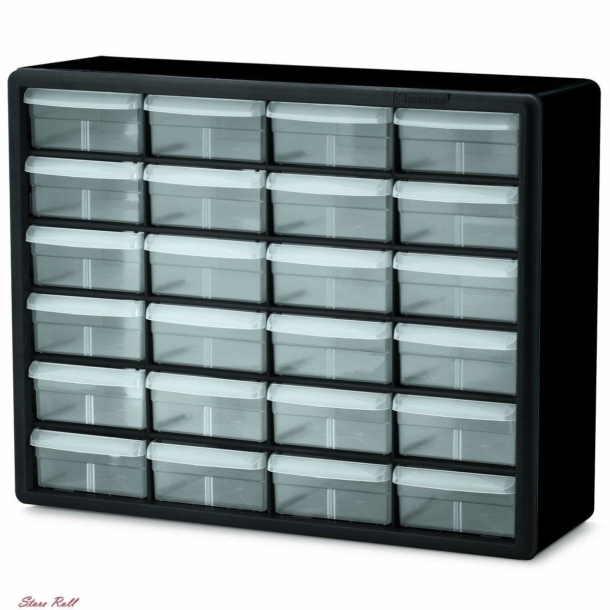 24 Drawer Plastic Parts Storage Cabinet S3880