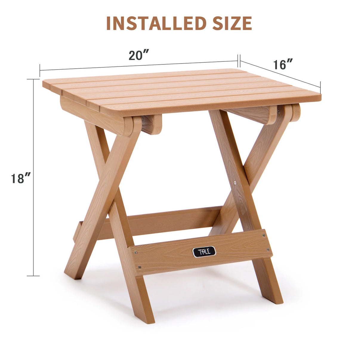 Brown Portable Folding Side Table P9050