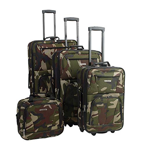 Black 4-Piece Softside Upright Luggage Set R27694