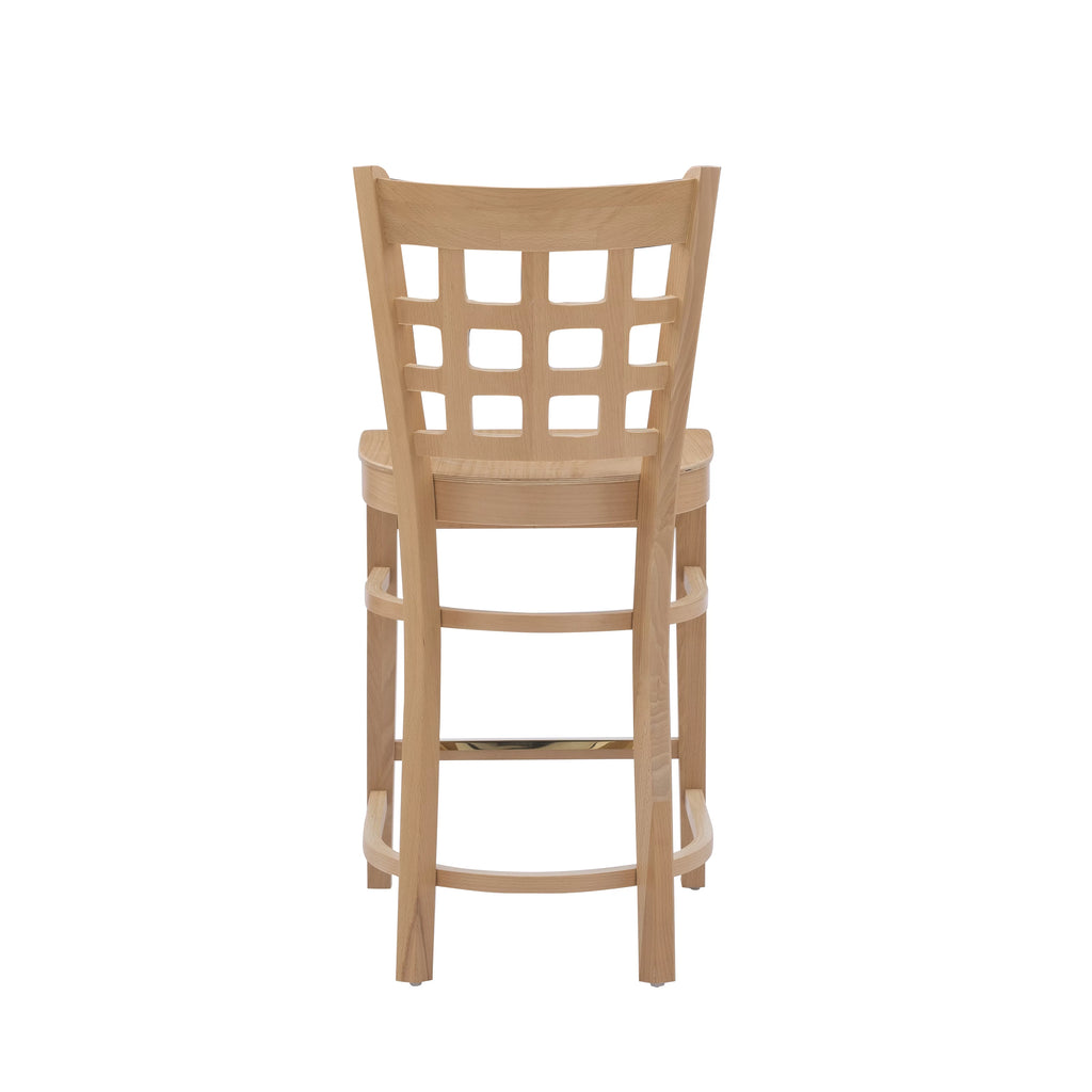 24" Indoor Wood Counter Stools, Set of 2, Natural L79143