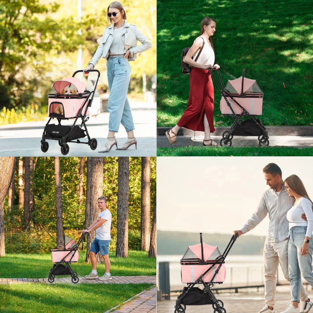 Foldable 4 Wheel Pet Stroller B505968