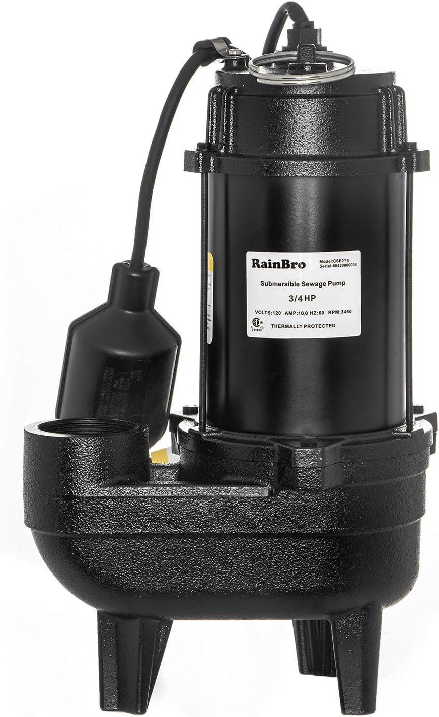 Cast iron submersible sewage pump with tether float switch B46498