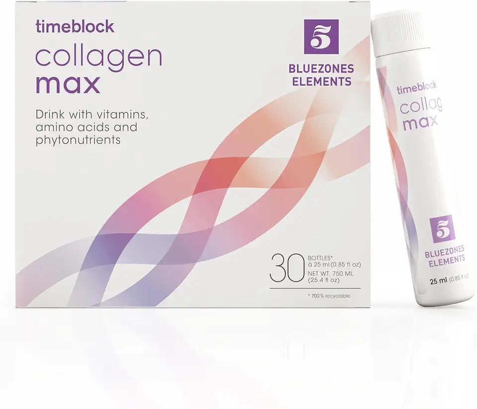 Collagen Drink with Vitamins, Amino Acids, Phytonutrients, 30 Bottles D709803