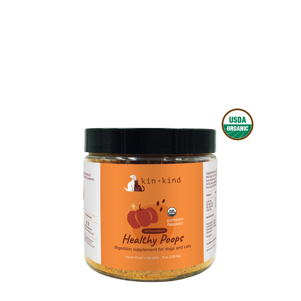 Organic Pumpkin Powder for Dogs & Cats 8 Oz Z5283