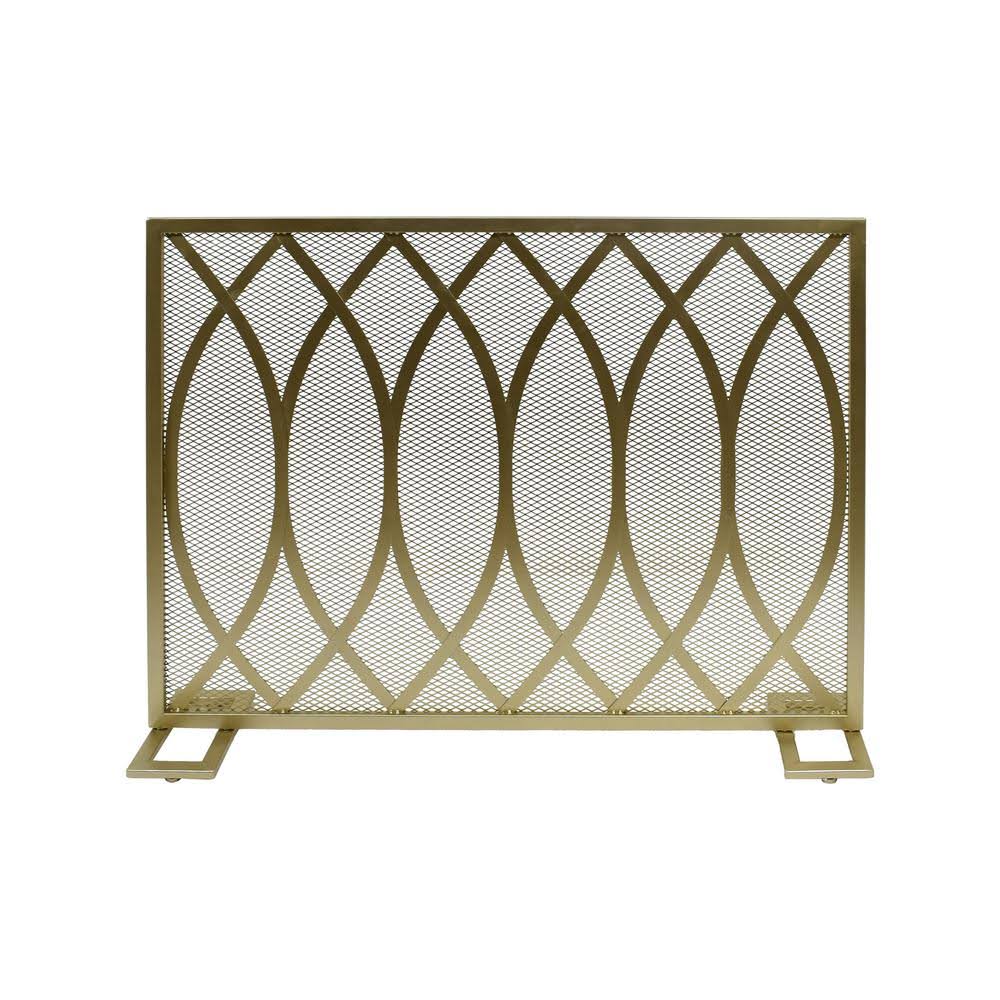 Gold Finish Iron Firescreen J633070