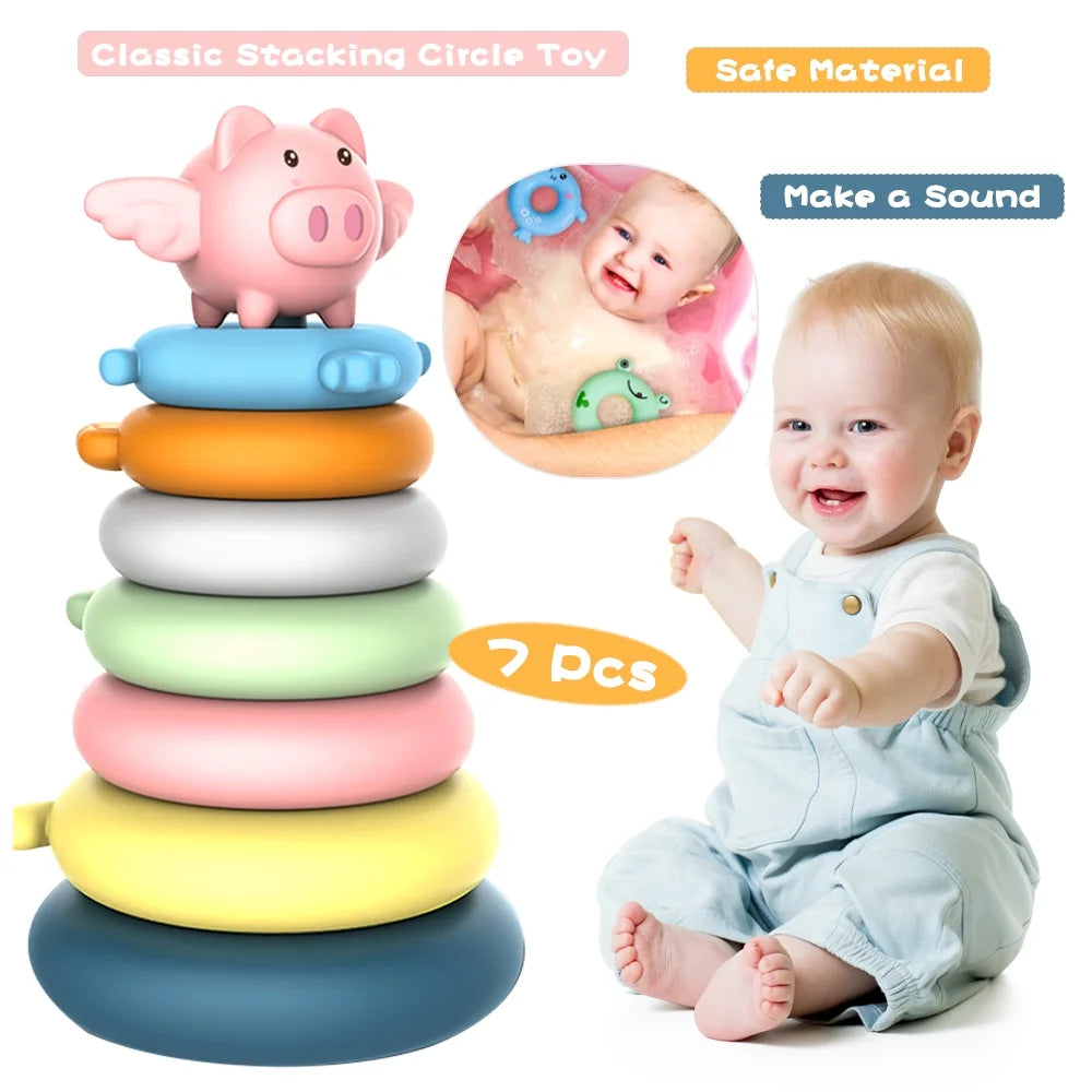 7 Pcs Stacking Circle Toy P6239