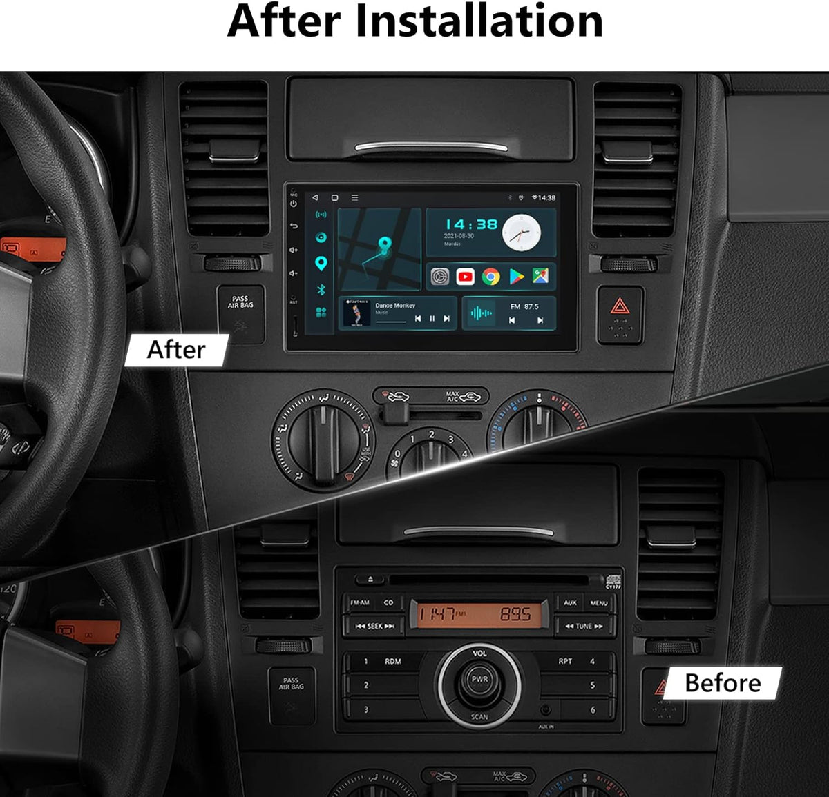7 Inch Double Din Car Stereo Receiver with Bluetooth P58728