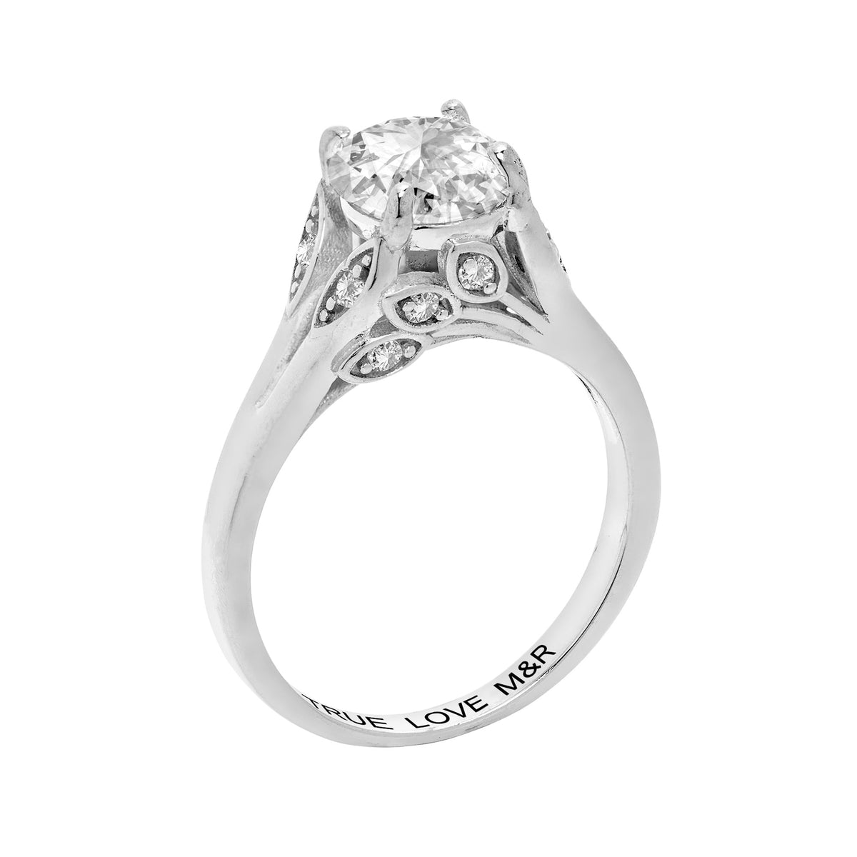 Platinum over Sterling Silver Topaz Wedding Ring G37161