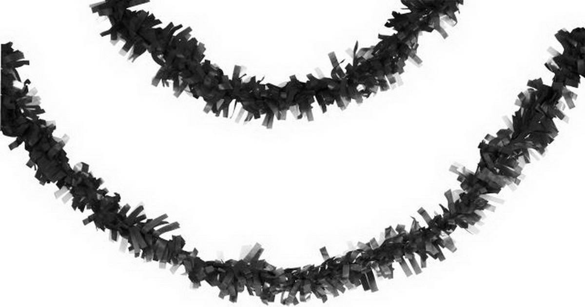 Black Velvet Tissue Garland U4175