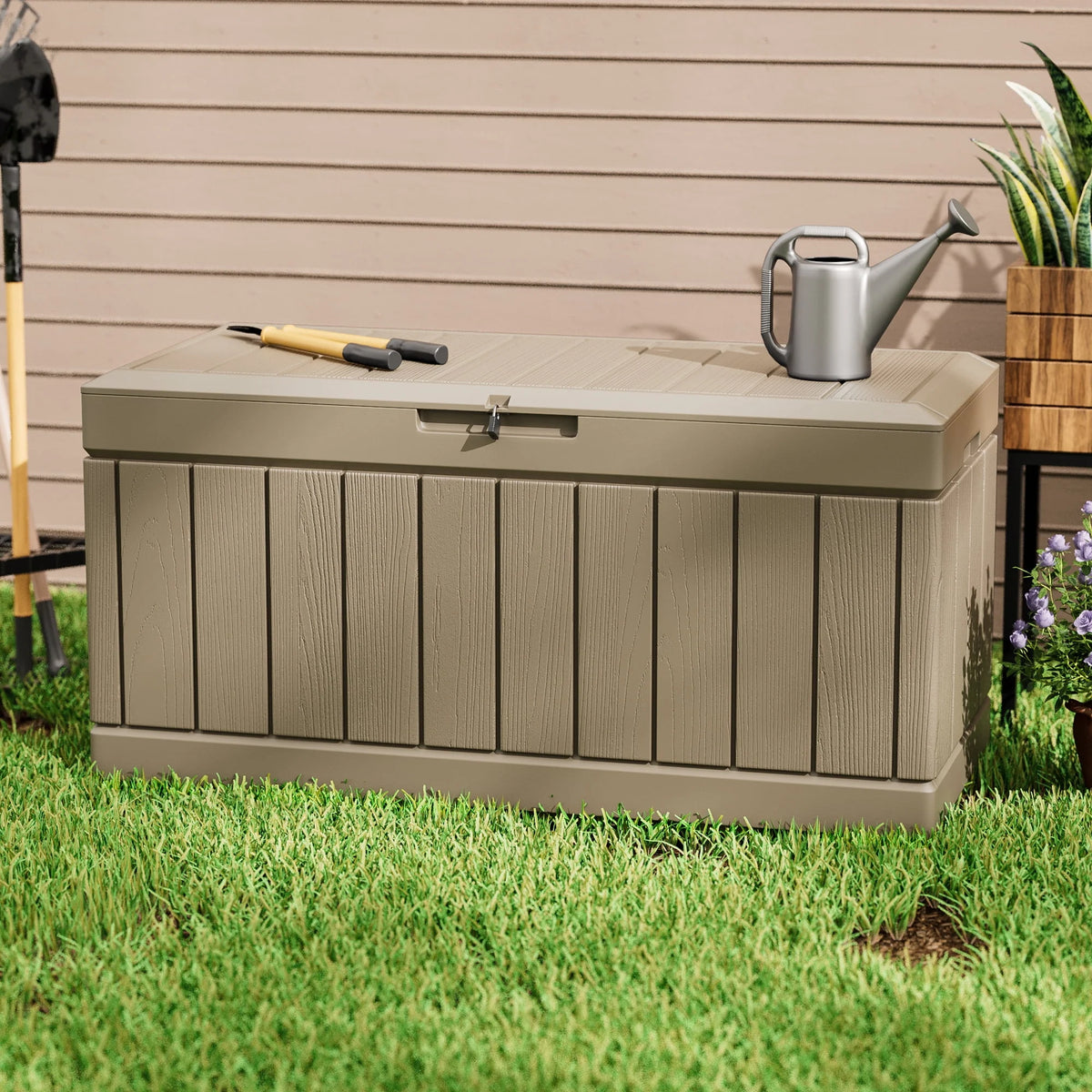 82 Gallon Resin Lockable Deck Box J30950