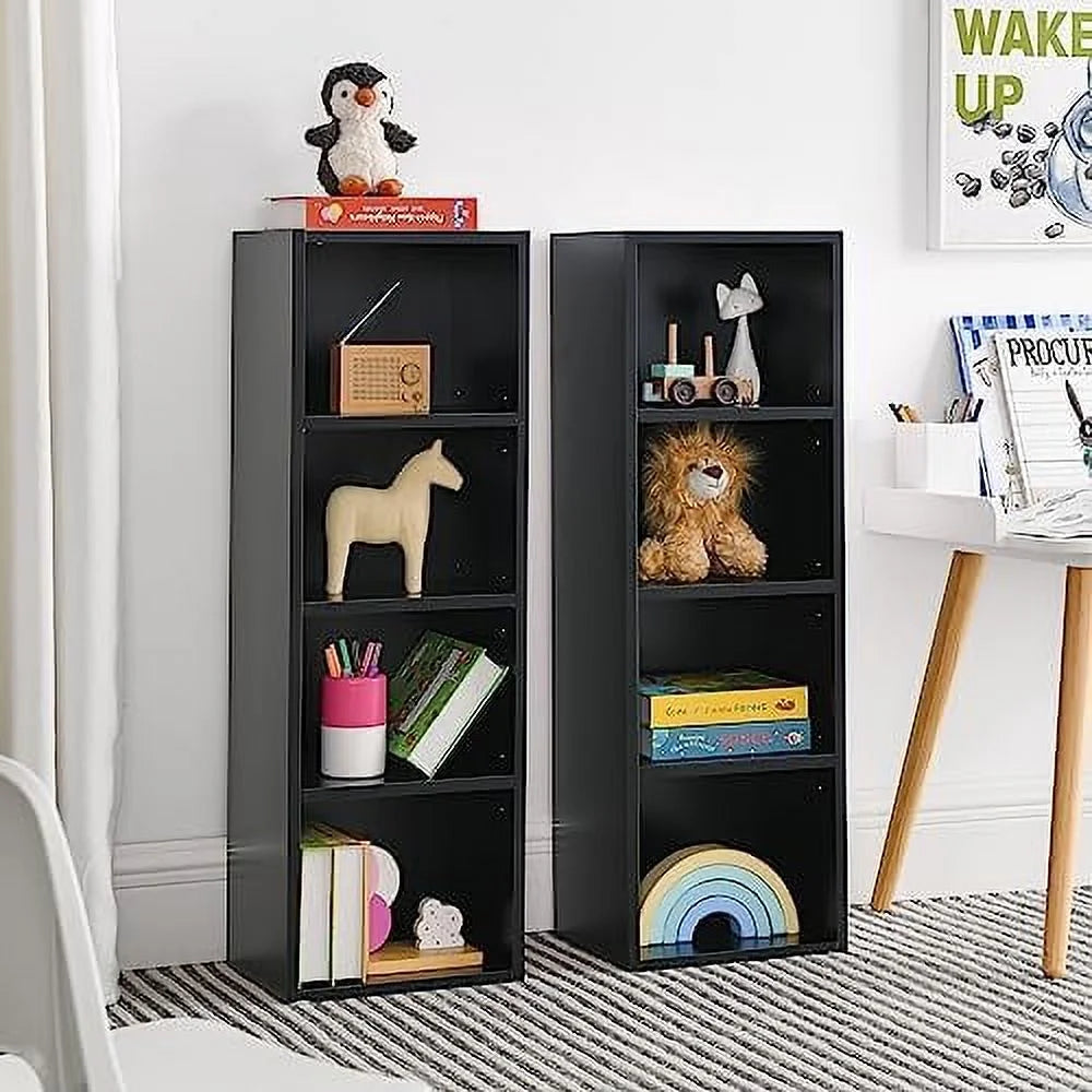 8-Tier Tall Narrow Bookcase with Adjustable Shelves (Walnut) R595