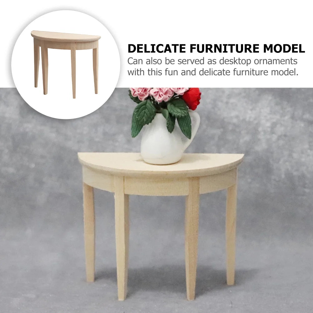 Miniature Wooden Desk Table Figurines I377222