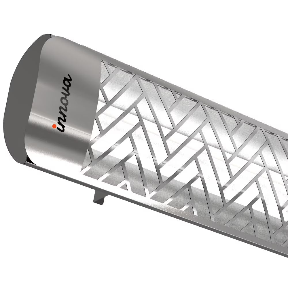 6000 Watt Electric Infrared Dual Element Heater, Stainless Steel Finish, Outdoor Wall Mount O13381
